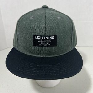 Adidas Unisex Green Black Lightning‎ Three Stripe Life NHL Cap Hat NWT